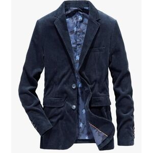 chouyatou Men's Vintage Casual Work Wear Corduroy Suit Blazer Jacket‎ Sport Coat